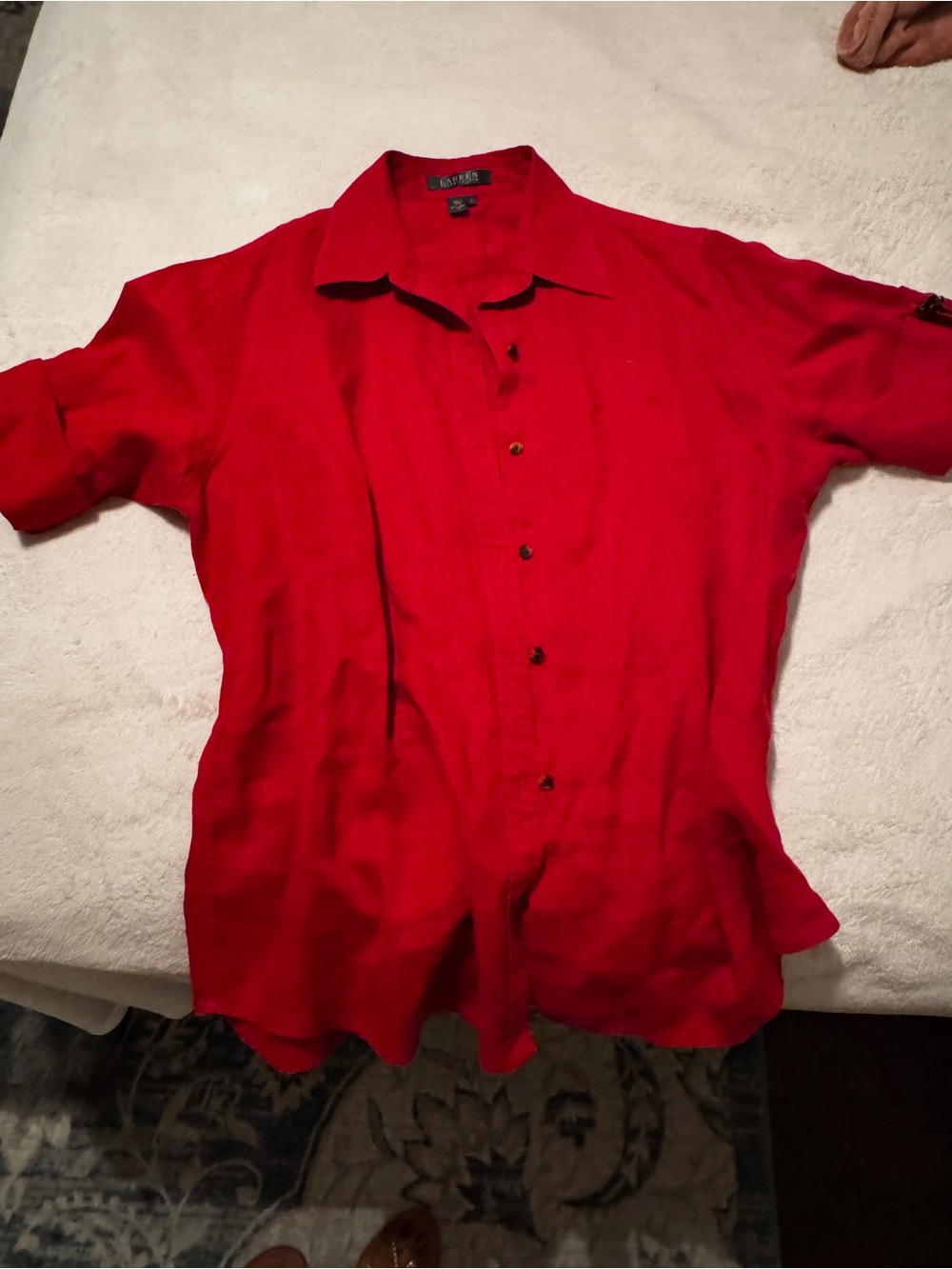 Ralph Lauren Men’s Red Short-Sleeve Button-Down Shirt